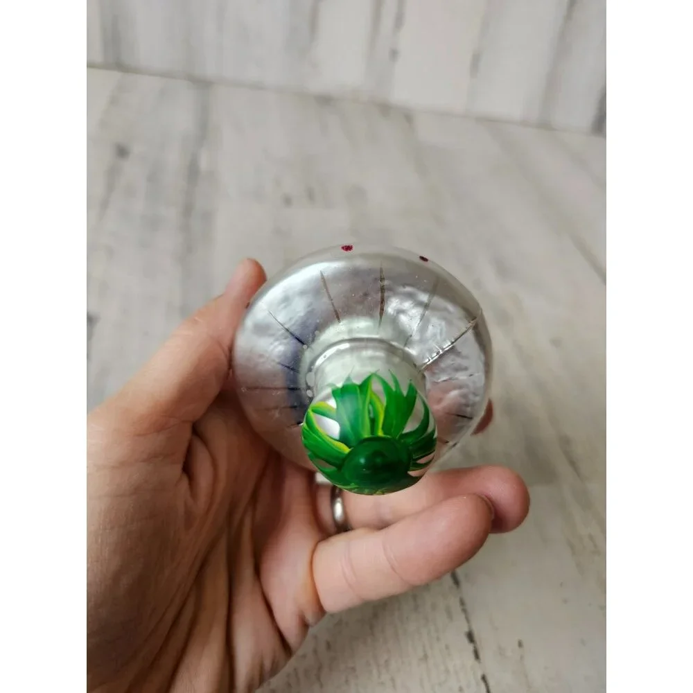 Vintage‎ glass elf mushroom ornament fairy 1992 Xmas tree